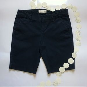 Old Navy Black Cotton Mid-rise Shorts with Pockets